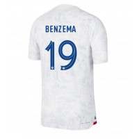Frankrike Karim Benzema #19 Fotballklær Bortedrakt VM 2022 Kortermet